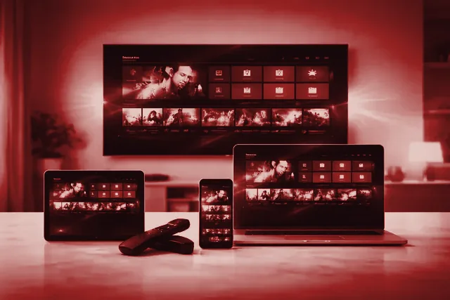 Uhdsports playing on a smart TV, tablet, laptop and phone at once