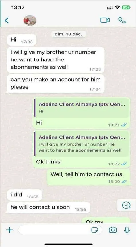 WhatsApp message from a customer 4